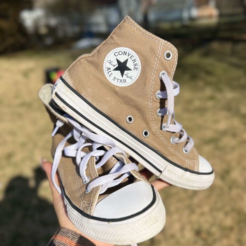 Sand Dune high top converse sneakers